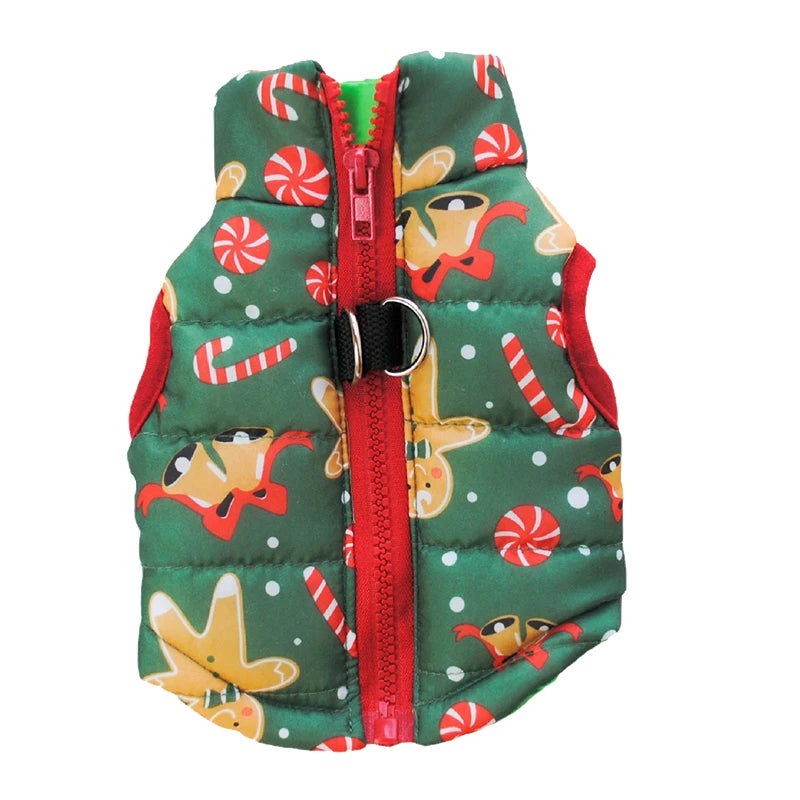 Winter Warm Dog Clothes for Small Dogs Christmas Yorky Dogs Jacket Waterproof Puppy Costume Winter Coat French Bulldog Teddy