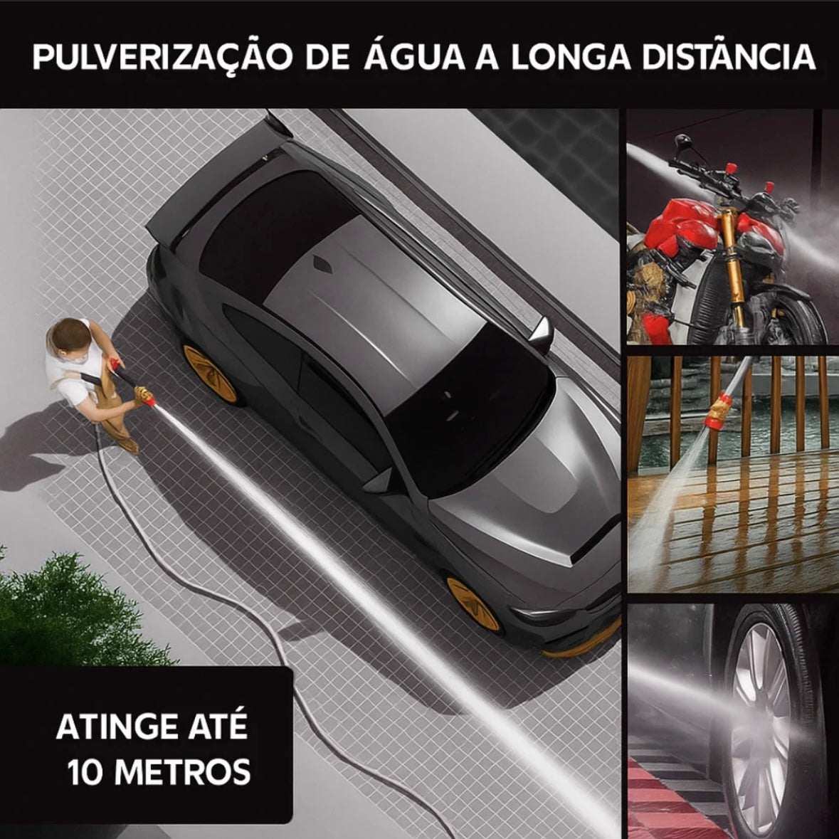 🚿 Hidrolavadora Portátil Inalámbrica – 2 Baterías Incluidas (Oferta Especial 🎁)