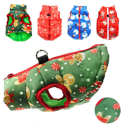 Winter Warm Dog Clothes for Small Dogs Christmas Yorky Dogs Jacket Waterproof Puppy Costume Winter Coat French Bulldog Teddy